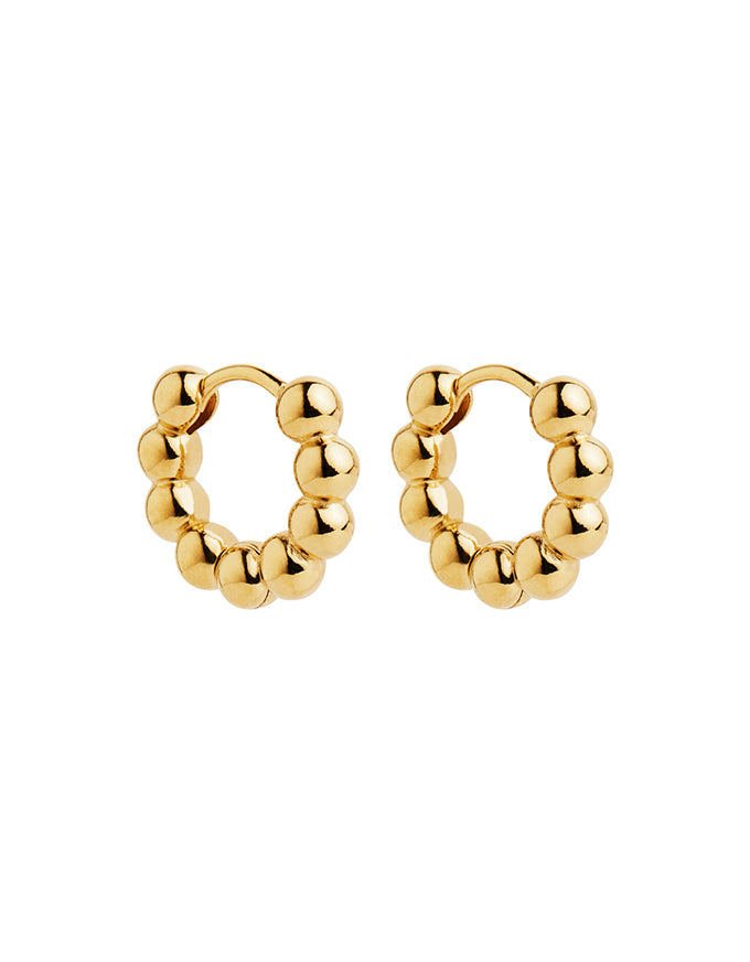 Constellation Yellow Gold Huggie Earrings