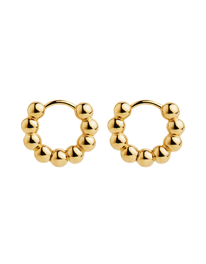 Constellation Yellow Gold Huggie Earrings