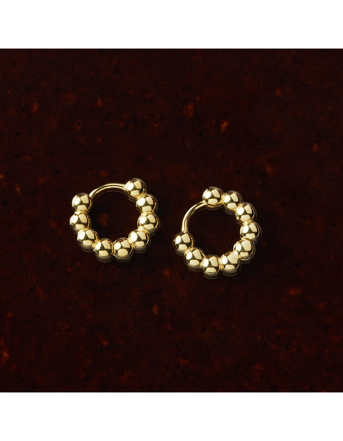Constellation Yellow Gold Huggie Earrings