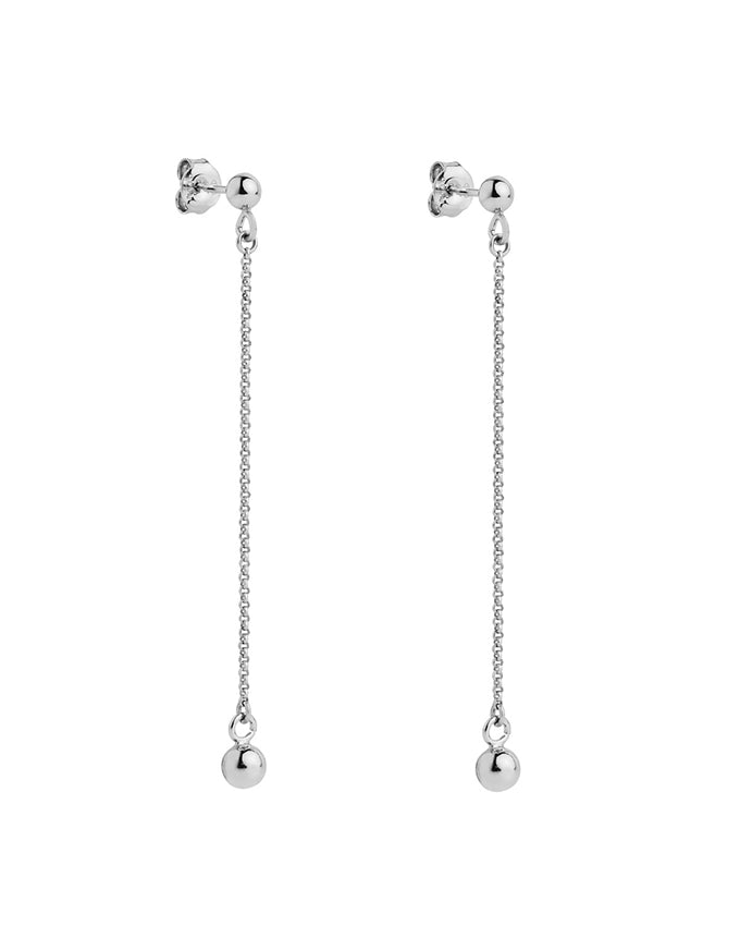 Sunbeam Silver Stud Drop Earrings