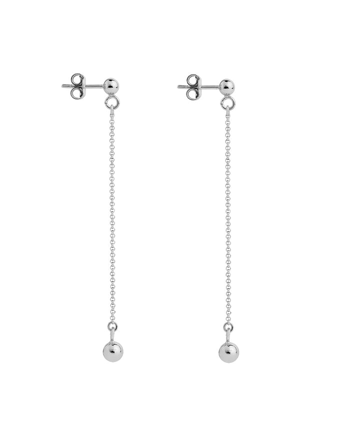 Sunbeam Silver Stud Drop Earrings