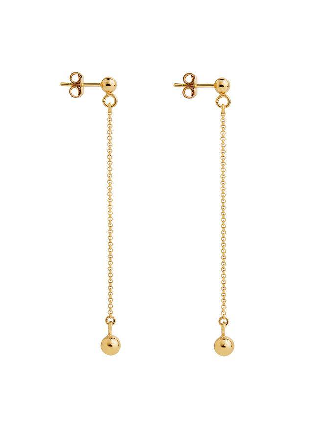 Sunbeam Yellow Gold Stud Drop Earrings