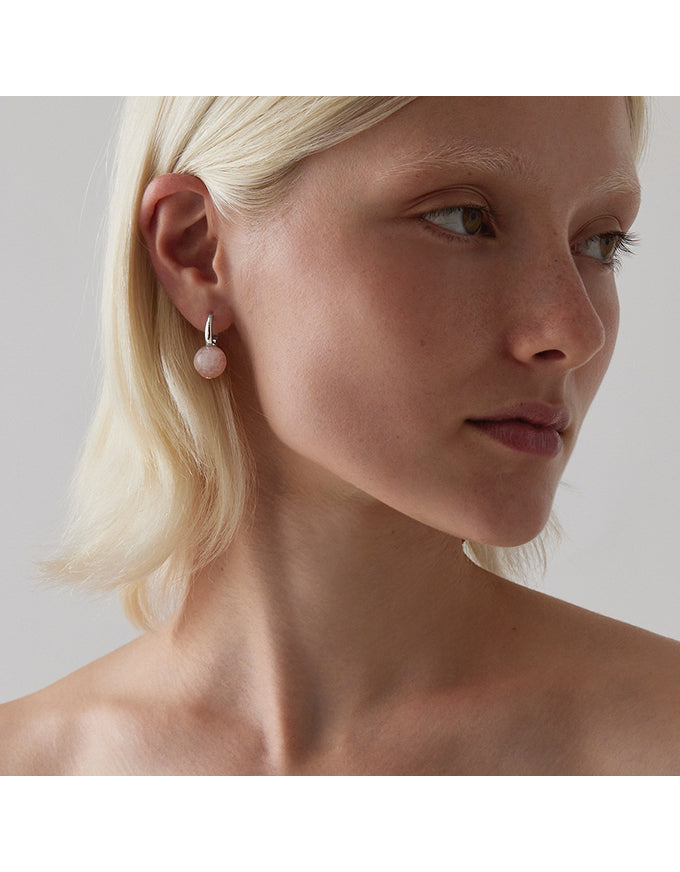 Capella Rose Quartz Earrings