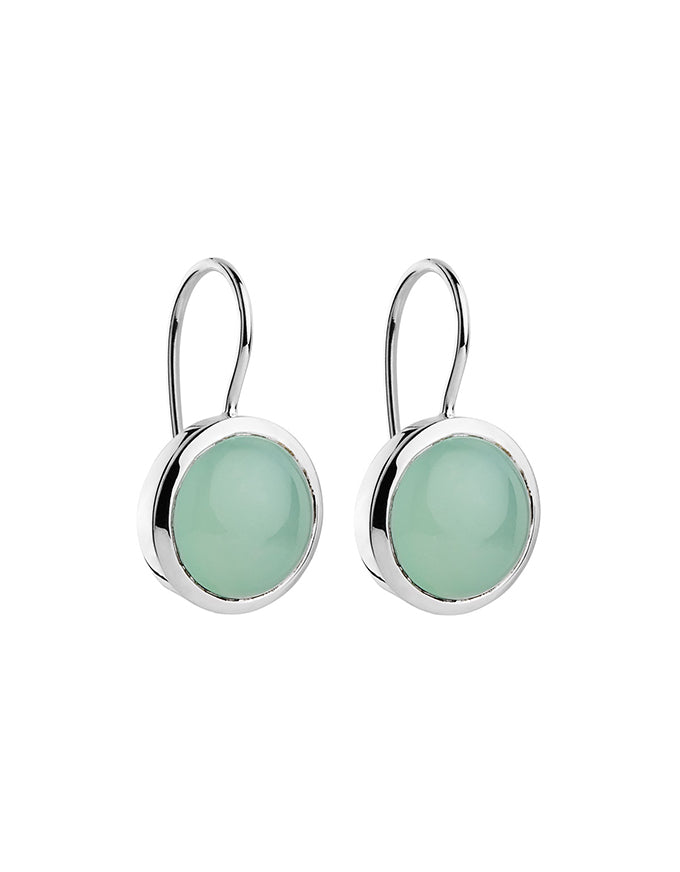 Chroma Silver Aqua Chalcedony Earrings
