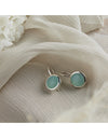 Chroma Silver Aqua Chalcedony Earrings