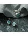Chroma Silver Aqua Chalcedony Earrings