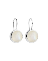 Chroma Silver Moonstone Chalcedony Earrings