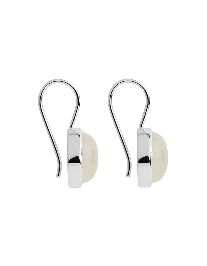 Chroma Silver Moonstone Chalcedony Earrings