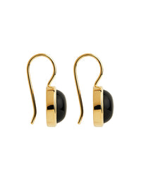 Chroma Yellow Gold Black Onyx Earrings