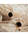 Chroma Yellow Gold Black Onyx Earrings