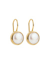Chroma Yellow Gold Pearl Earrings