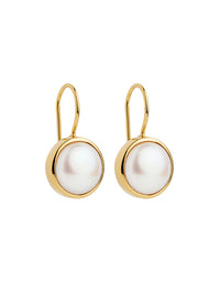 Chroma Yellow Gold Pearl Earrings
