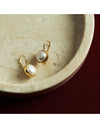 Chroma Yellow Gold Pearl Earrings