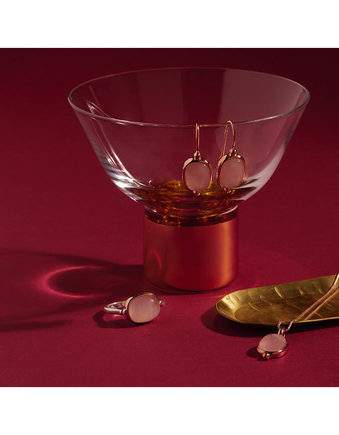 Fleur Rose Quartz Earrings