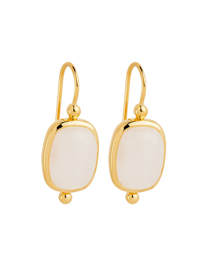 Fleur Rainbow Moonstone Earrings