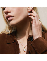Fleur Rainbow Moonstone Earrings