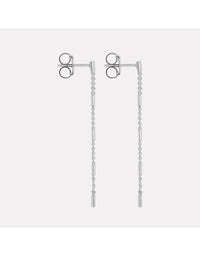 Summer Veil Stud Earrings Silver