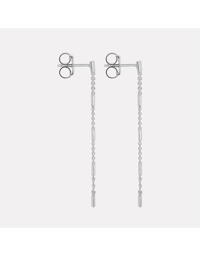 Summer Veil Stud Earrings Silver