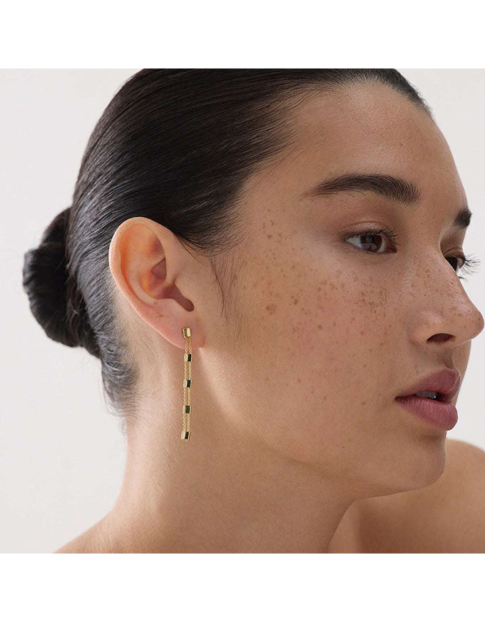 Summer Veil Stud Earrings Yellow Gold