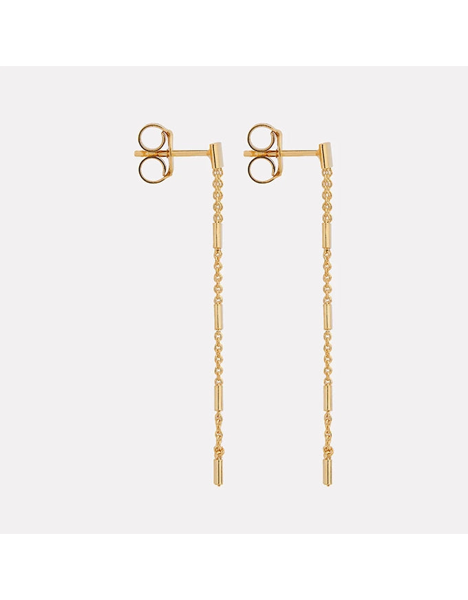 Summer Veil Stud Earrings Yellow Gold