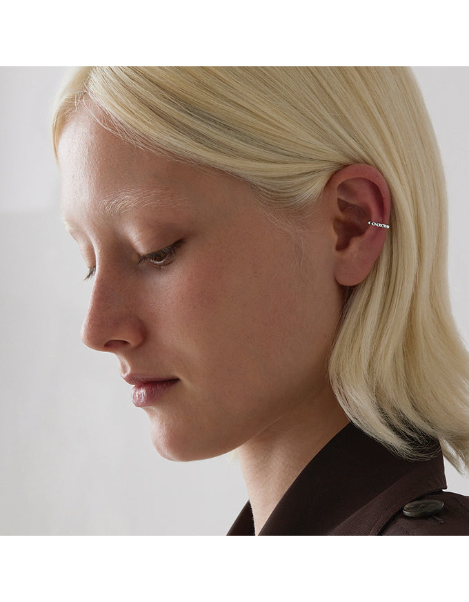 Moonwalk Silver Ear Cuff