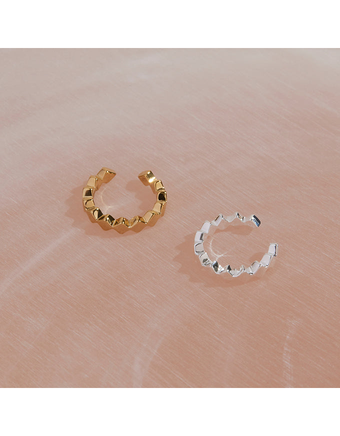 Lattice Ear Cuff Silver