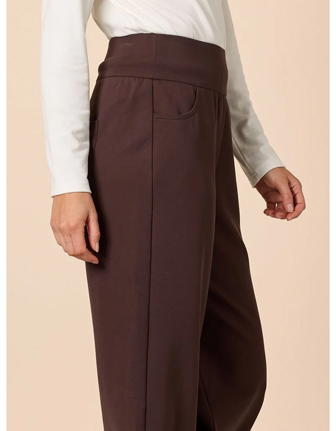Kimmy Ponti Wide Leg Pant Coffee