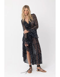 Enchanted Dress French Flora Black