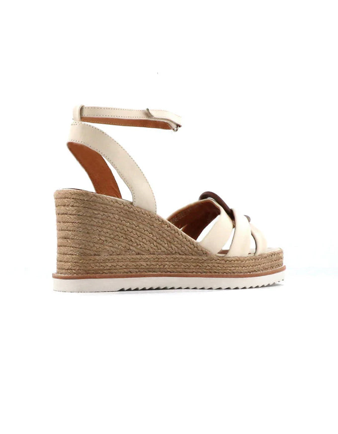 Zeline Bone Leather Wedge Heels