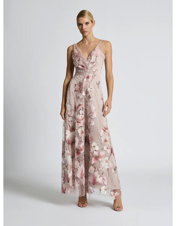 Elena Midi Dress Blush Pink