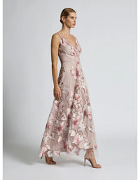 Elena Midi Dress Blush Pink
