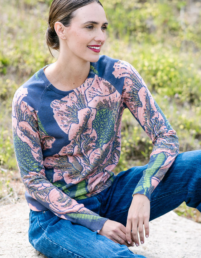 Emery Pink Roses Knit Jumper