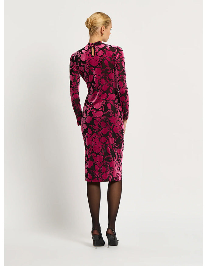 Emily Dress Fuschia & Black