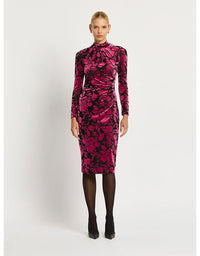 Emily Dress Fuschia & Black