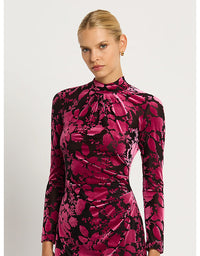 Emily Dress Fuschia & Black