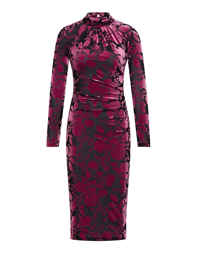 Emily Dress Fuschia & Black