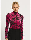Emily Top Fuchsia & Black Print
