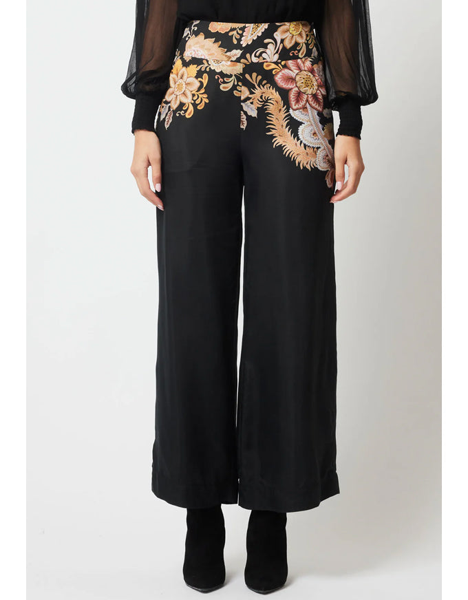 Empress Placement Print Pant Dragon Flower