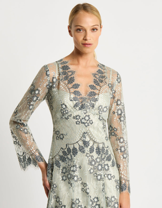 Enya Midi Dress Sage - Australian Made