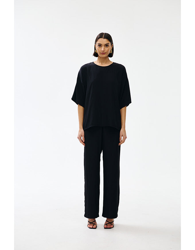 Esme Top Black - Australian Made