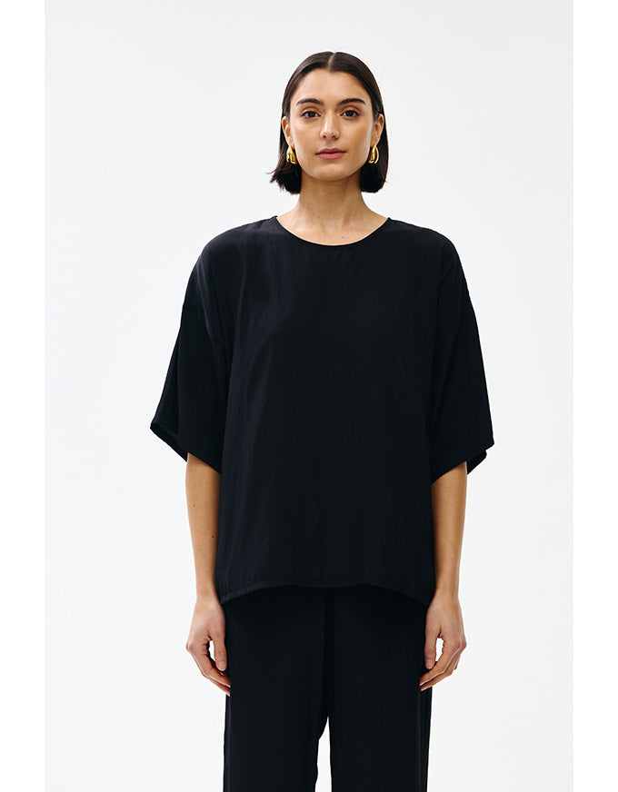 Esme Top Black - Australian Made