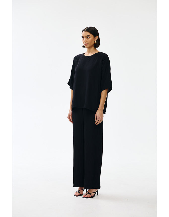 Esme Top Black - Australian Made