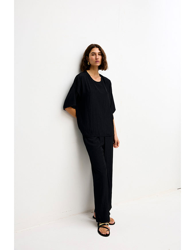 Esme Top Black - Australian Made