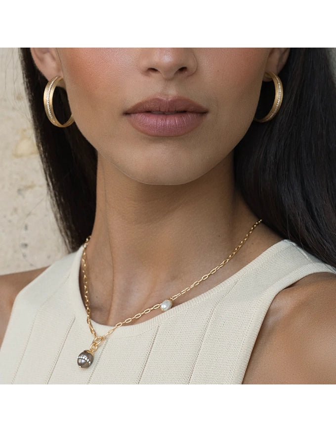 Desert Crystal Hoops Gold