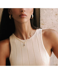Desert Crystal Hoops Gold