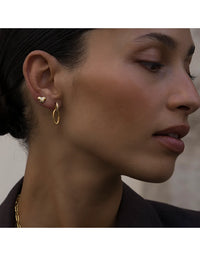 Twilight Heart Studs Gold