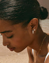 Reversible Hoops - Gold/Pave Crystals