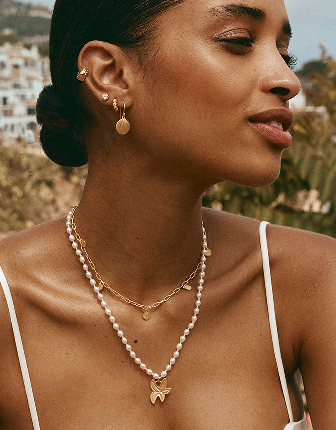 Golden Beachcomber Charm Necklace