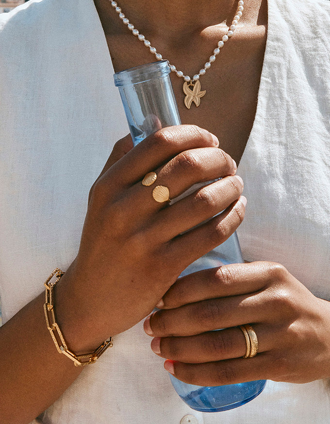 Antique Gold Stacking Ring