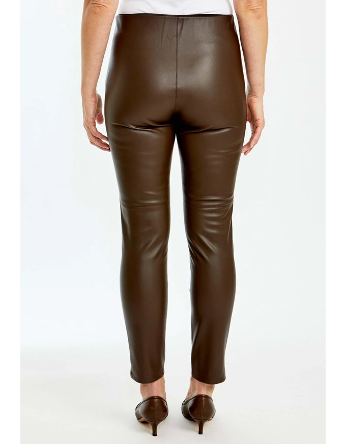 Faux Leather Legging Coffee Bean